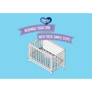 Delta Children Heartland 4-in-1 Convertible Baby Crib, Dark Chocolate, Adjustable Mattress Heights, Wood Construction, 555140-207