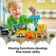 LEGO DUPLO Town 3 in 1 Construction Vehicles Building Toy for Toddlers, 22 Pieces, Multicolor, 6581005
