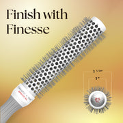 Olivia Garden Ceramic + Ion Speed XL Extra-Long Barrel Hair Brush Kit, 4-Piece Set, White/Grey, 715-CIXLBOX01