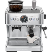 Chefman RJ54-G-SS Crema Supreme 15 Bar Espresso Machine with Milk Frother, Stainless Steel