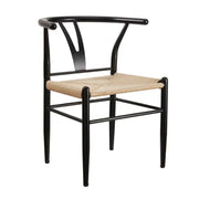 Better Homes & Gardens BH1302125171001 Springwood Wishbone Chair 2 Pack, Metal Base with Black Finish