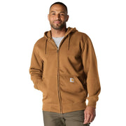 Carhartt Men's Paxton Full-Zip Sweatshirt, Heavyweight Water-Repellent, Brown, Large, 100614BRN-L