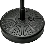 Kool 81 lb Heavy Duty Fillable Patio Umbrella Base, Fits 1.0-in to 2-in Pole Diameter, Black