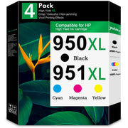 PikBey 950XL and 951XL Printer Ink Cartridges, High Yield, Compatible with HP OfficeJet Pro 8600 Series, Pack of 4