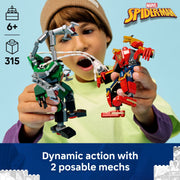 LEGO Marvel Mech Battle Spider-Man vs Doc Ock Building Toy Set, 315 Pieces, Multicolor, Ages 6+, 6588667