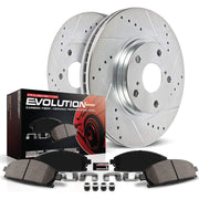 Power Stop K2560 Brake Kit with Drilled & Slotted Rotors and Ceramic Brake Pads K2560 Fits 2019 Dodge Charger