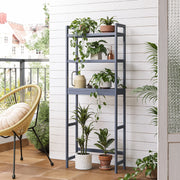 3-Tier Over-The-Toilet Space Saver Organizer Rack, Bamboo, Grey