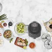 Cuisinart 9-Cup Food Processor with Continuous Feed, Fine and Medium Reversible Shredding and Slicing Discs, Universal Stainless Steel Blade, Anchor Gray, FP-9CFAG