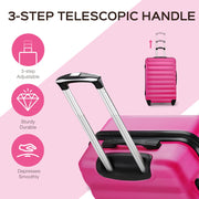 Gowill 9-Piece Luggage Set, Hard ABS Shell, 20/24/28 Inch Suitcases with 6 Organizing Bags, 360 Spinner Wheels, Blue or Rose