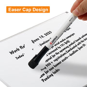 Comix MK7072BK Magnetic Dry Erase Markers, Fine Tip, Low-Odor Black Ink, 36 Pack with Eraser Cap