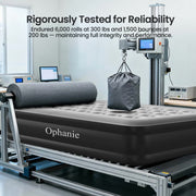 Ophanie King Air Mattress, 18-Inch Elevated Inflatable Bed with Built-In Electric Pump, Puncture-Resistant PVC, Anti-Slip Bottom, Black, AMH5V2109