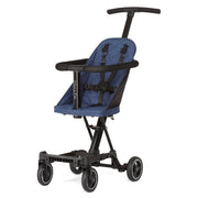 Dream On Me Coast Rider Travel Stroller, Lightweight Aluminum Frame, Compact Book-Folding Design, Adjustable Handlebar, Soft-Ride Wheels, Converts to Rider and Scooter, Navy, 365-NAVY