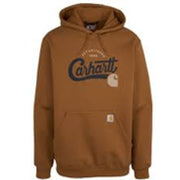 Carhartt Script Graphic Hoodie, Long Sleeve, Brown, XL