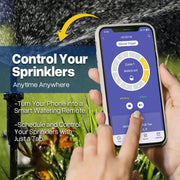 Pihode Smart Sprinkler Controller, 8-Zone Wi-Fi Irrigation System with App Remote Control, Rain Skip, Seasonal Watering Adjustment