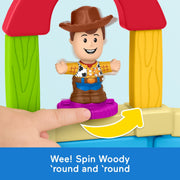 Little People JKB05 Disney Pixar Toy Story Andy's Room Toddler Playset with Woody Figure and RC Vehicle, Multicolor