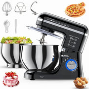 Patbrela Stand Mixer with 5.5QT Stainless Steel Bowl and Extra 3.5QT Bowl, 10-Speed Tilt-Head Kitchen Mixer with Dough Hook, Beater, Whisk, SM001