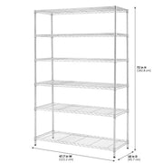 Hyper Tough A35C-10 Chrome Wire Shelf 6-Tier 72