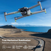 Ruko F11PRO 2 Camera Drone with 4K Video, 6K Photo Capture, 3-Axis Gimbal, Long Flight Time with Dual Batteries, Foldable Design, Gray