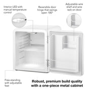 Cooluli - Curve 1.7 cuft Freestanding Compressor Fridge - White