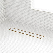 Signature Hardware ZA3-G01-24-PB-C Rectangular Shower Drain, Polished Brass Finish