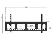 Mount-It Heavy-Duty Tilting TV Wall Mount, Fits 43 to 90 Inch TVs, Supports 220 lb, Black, MI-2303L