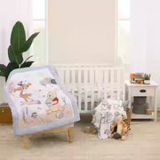 NoJo Baby & Kids 9712284RC Disney Winnie the Pooh 3-Piece Crib Bedding Set, Gray, Comforter, Fitted Sheet, Blanket, 9712284RC