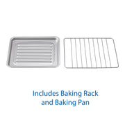 Mainstays MS4502550614-05 4 Slice Countertop Toaster Oven with 3 Settings, Black, Includes Baking Rack and Pan