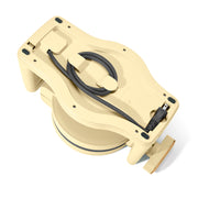 Made By Gather Beautiful Rotating Belgian Waffle Maker, 900W, EverGood Ceramic Nonstick, White Icing, Compact Foldable Design, 5 Waffles, 29426
