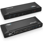 WAVLINK UG69PD2 USB C Docking Station Dual 4K DP/HDMI Monitor with 65W Power Delivery, Black