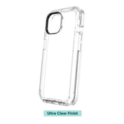onn. WIBCLR100134729 iPhone 15 Rugged Phone Case With Holster, Clear