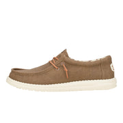 HEYDUDE Wally Waxed Canvas Casual Shoes for Men - Walnut - 8M