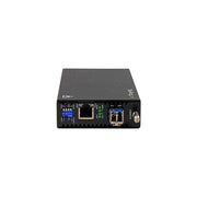 StarTech Gigabit Ethernet Copper-to-Fiber Media Converter, Singlemode LC, 10 km, 1 Gbps, SFP Transceiver Included, Black, ET91000SM10