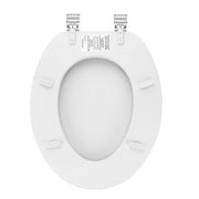 Ginsey Elongated Soft Padded Vinyl Toilet Seat, Cushioned Comfort, White, 80006