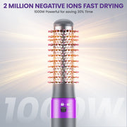 NEXPURE XD2501 6-in-1 Hair Dryer Brush with Ionic Technology, Ceramic Coating, Grey