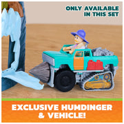 PAW Patrol Super Lava Blast Volcano Playset with Exclusive Humdinger Figure, Mining Vehicle, Lights and Sounds, 4 Action Figures, Dinosaur Toys for Kids 3+, 6076492