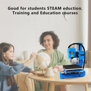 Shieny K9 3D Printer for Kids, 100x100x100mm Print Size, Removable Platform, One-Key Printing, PLA Filament Included, Blue