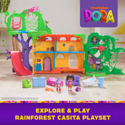 Spin Master 6072778 Dora Explore & Play Rainforest Casita Playset, Dora & Boots Figures