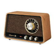 Sangean WR-55 Retro-Style AM/FM/Bluetooth Wooden Cabinet Tabletop Radio, Natural Cherry