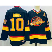 DINGWU 10 and 16 Vancouver Ice Hockey Jersey Retro Sport Sweater, Bure 10 Black M