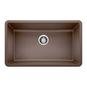 Precis Undermount Granite Composite 32 in. 0-Hole Super Single Bowl Kitchen Sink in Cafe Brown