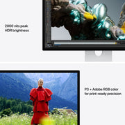Apple Studio Display XDR 27-Inch 5K Retina XDR Monitor with Standard Glass and VESA Mount Adapter, Silver, MFEN4LL/A