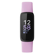 Fitbit Inspire 3 Fitness Tracker, Advanced Health Insights with Stress Management, Workout Intensity Mapping, Sleep Tracking, 24/7 Heart Rate, Water Resistant, Lilac Bliss Black, FB424BKLV