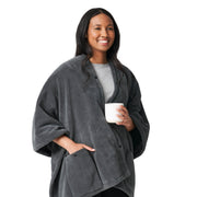 Sunbeam 13005 On-The-Go Throw Slate Microplush Cordless Heated Blanket, 50
