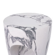 Christopher Knight Home Modern Round Faux Marble Accent Side Table, White, 19.29 in, 375970