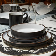 Yellowstone WML019R 12 Piece Beth Collection Ceramic Dinnerware Set