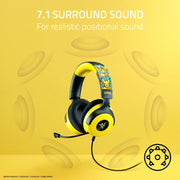 Razer Kraken V4 X Wired Over-Ear Gaming Headset Pokmon Edition, 7.1 Surround Sound, TriForce 40mm Drivers, Retractable Cardioid Mic, Hybrid Memory Foam Cushions, USB Type C & A