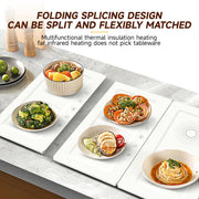 PINSAl Electric Hot Plate Food Warming Tray, Adjustable Temperature up to 120C, Metal Foldable Portable Design, Splicing up to 5 Trays, 5 in Height, AYS-PJS100/4