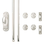 Signature Hardware Odette 24 Inch Tall Cabinet Cremone Security Bolt, Polished Nickel, Solid Brass, Reversible Handing, 955212-1.38