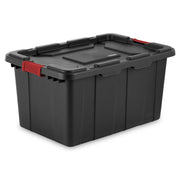 Sterilite 14669004 27 Gallon/ 102 Liter Industrial ToteRacer Red Latches 4-Pack