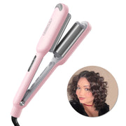 TYMO Compact ROVY Curling Iron and Hair Crimper Waver for Short Hair, 1-Inch Ceramic Barrel, Pink - Long Lasting